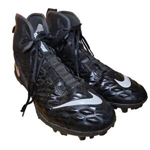 Nike Force Savage Varsity 2 Mid Football Cleats Size 11.5 Black Mens Aq8155001